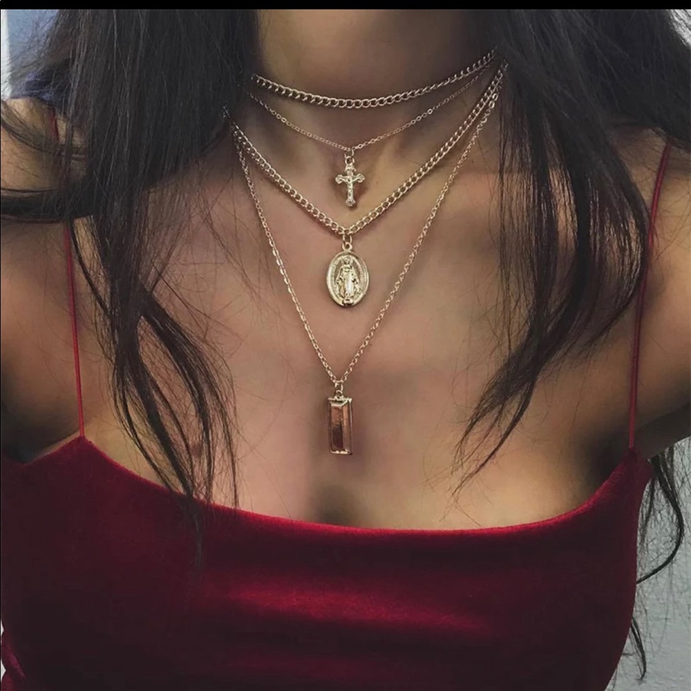 Cross- Saint  Necklace